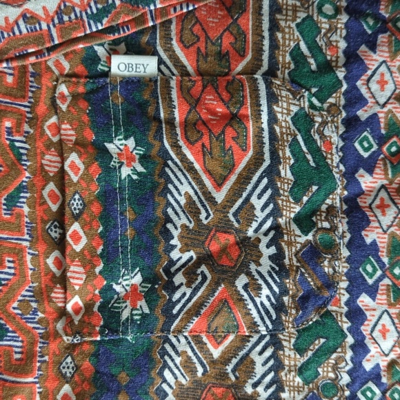 Obey Multicolor Patterned Short Sleeve Tee - Picture 4 of 5